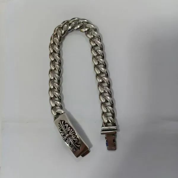 Chrome Hearts Classic Curb Chain Bracelet Silver Jewelry - 1