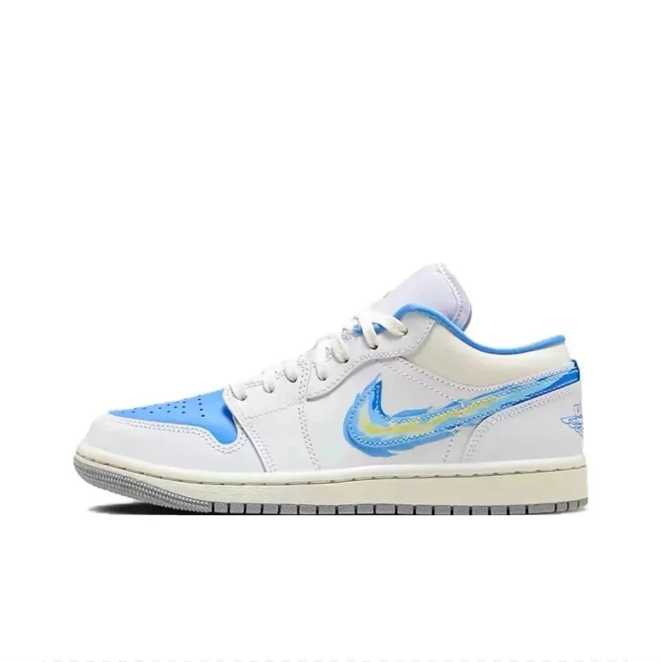 AJ1 low FJ7219-441 white blue flame SKU image