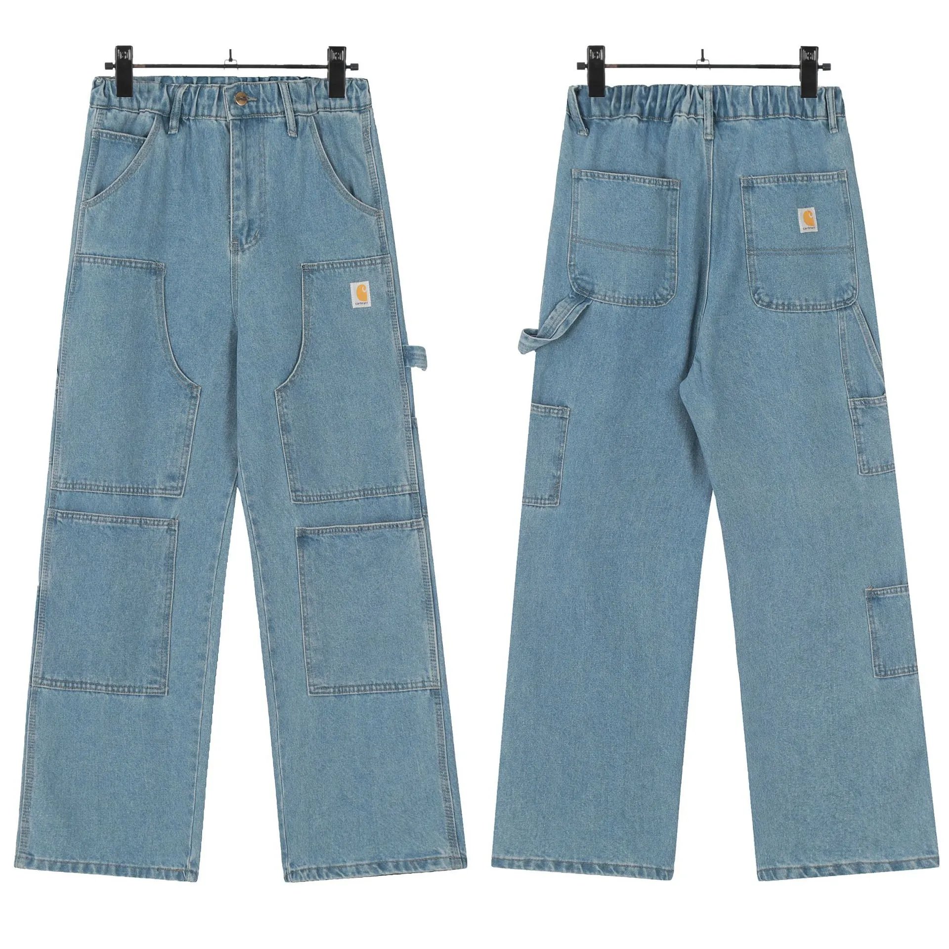 Kid Carhartt Blue Wide Leg Work Pants