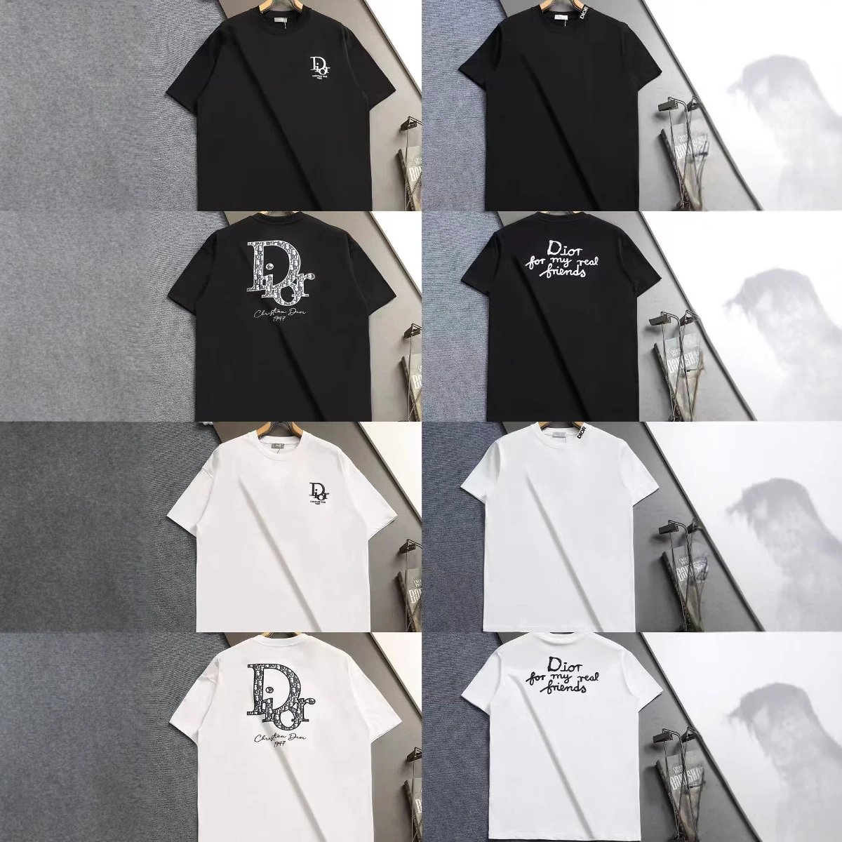 Dior Black and White Short Sleeve T-Shirt