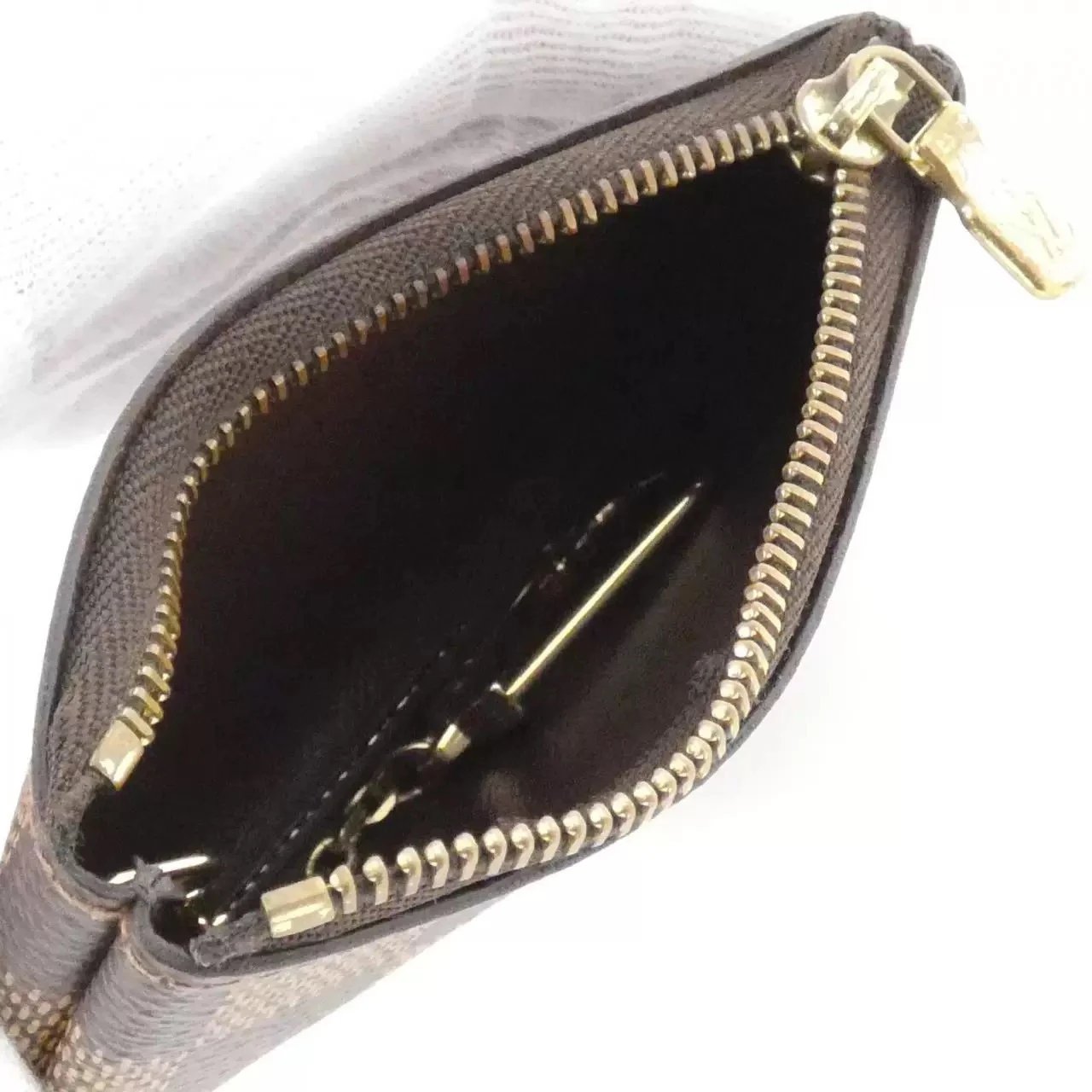 Coach Signature Canvas Keychain Coin Purse Gold - 21