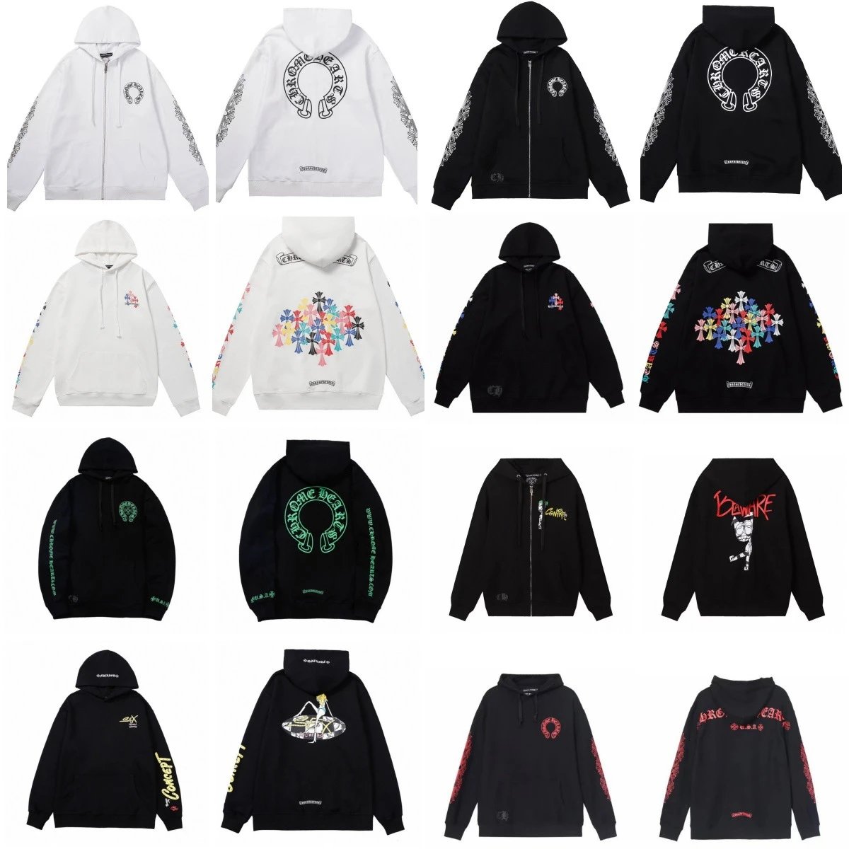 Kid Chrome Hearts Black Zip-Up Hoodie