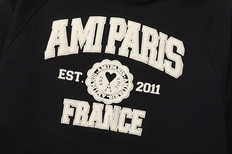 Ami Paris College Arch Hoodie Black - 16