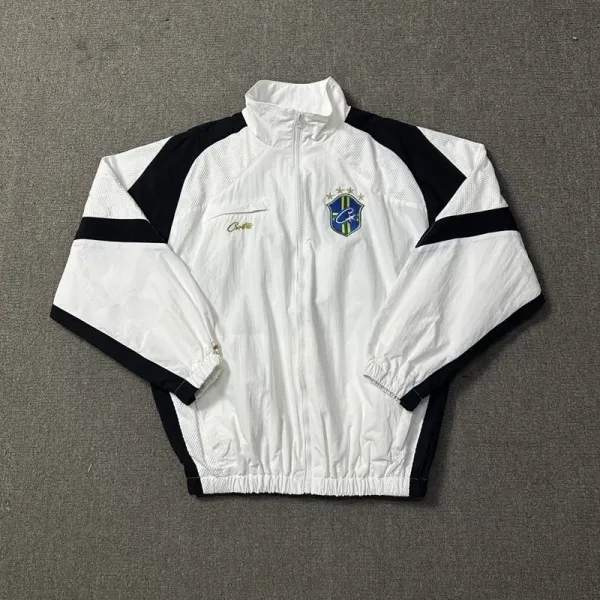 Copa Brasil White and Black Windbreaker Jacket - 1