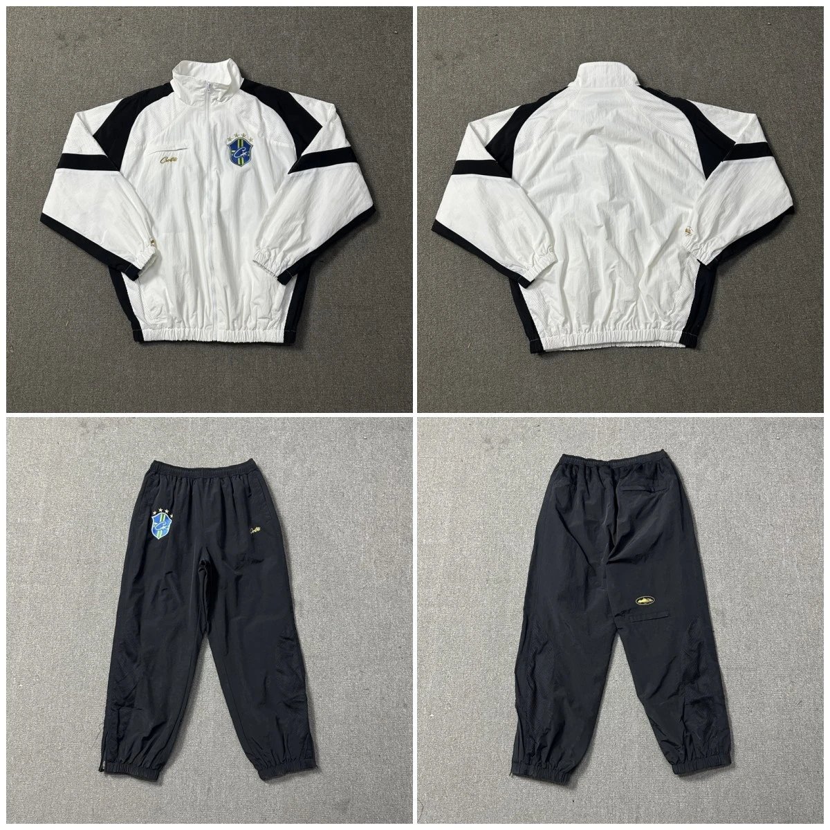 Copa Brasil White and Black Windbreaker Jacket - 13