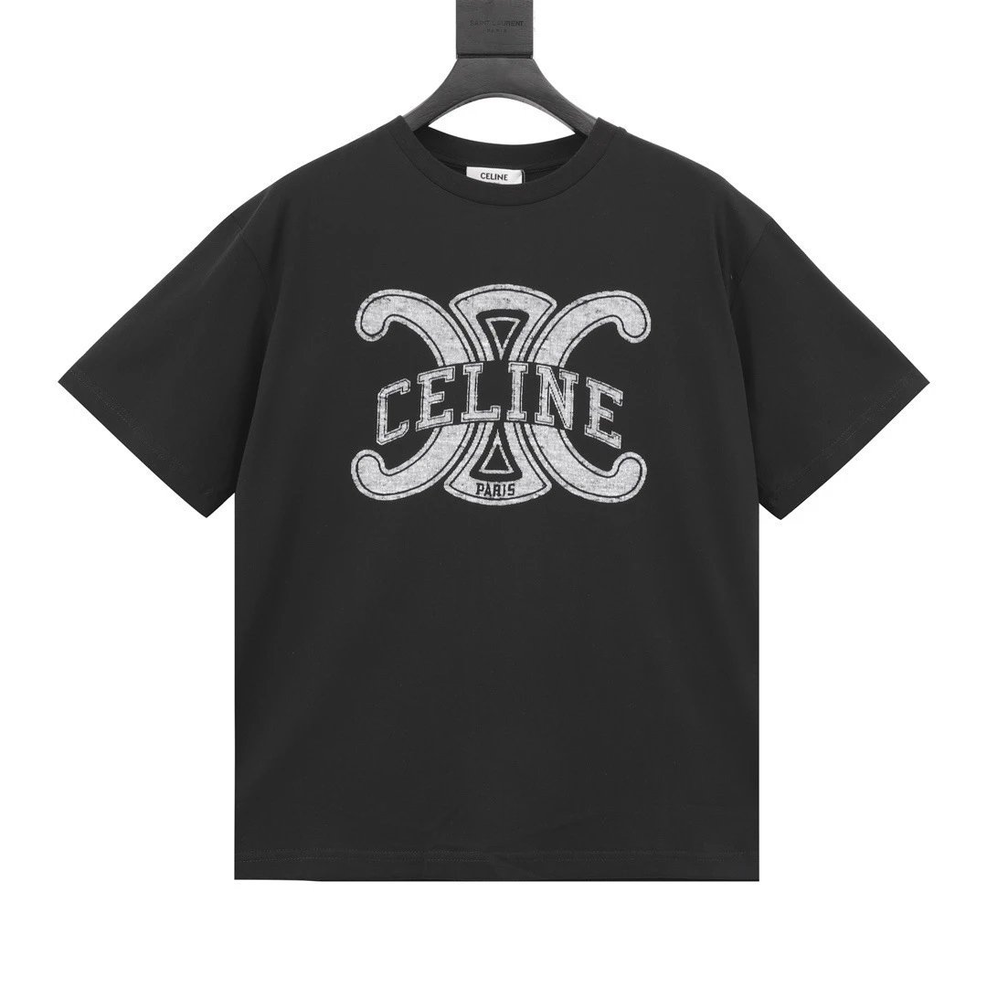 Kid Celine Black Short Sleeve T-Shirt