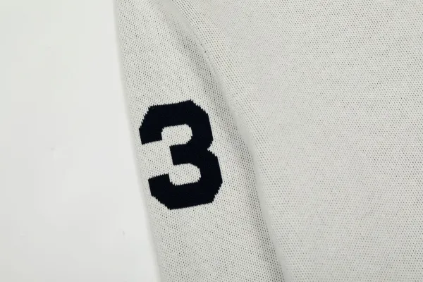 Polo Ralph Lauren Knit Polo Sweater Off-White with Navy Logo - 50
