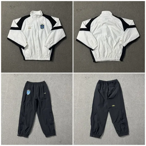 Copa Brazil National Team Windbreaker and Track Pants Set White/Black - 1