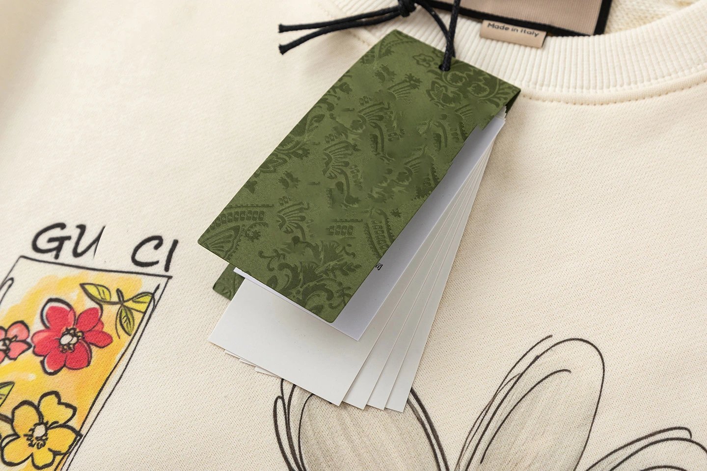 Gucci Love Floral Print Off-White Hoodie - 7