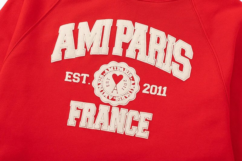Ami Paris College Arch Hoodie Black - 32