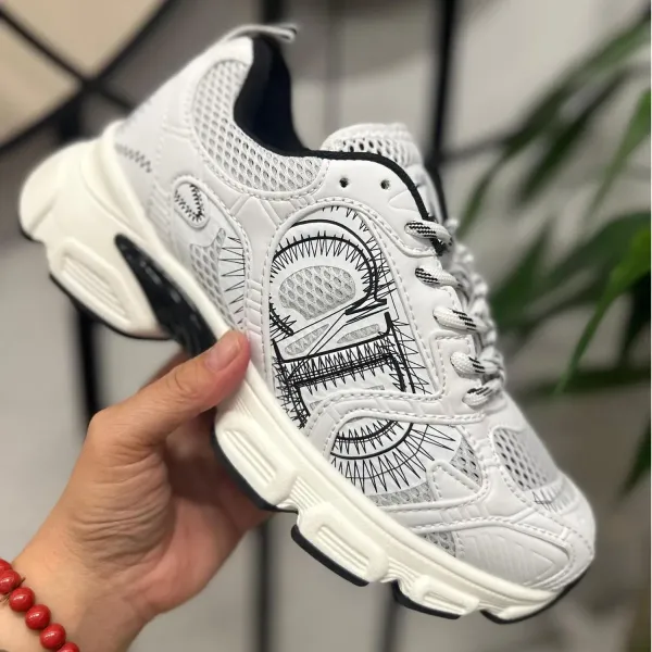 Off-White x Nike Air Monarch IV White Black Graphic Sneakers - 1