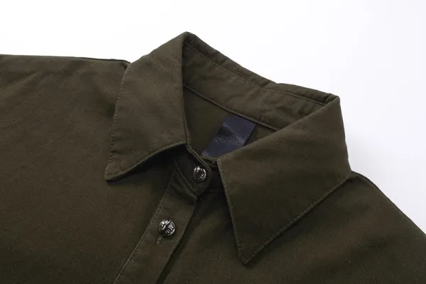Chrome Hearts Cross-Embellished Oversized Shirt Army Green - 8