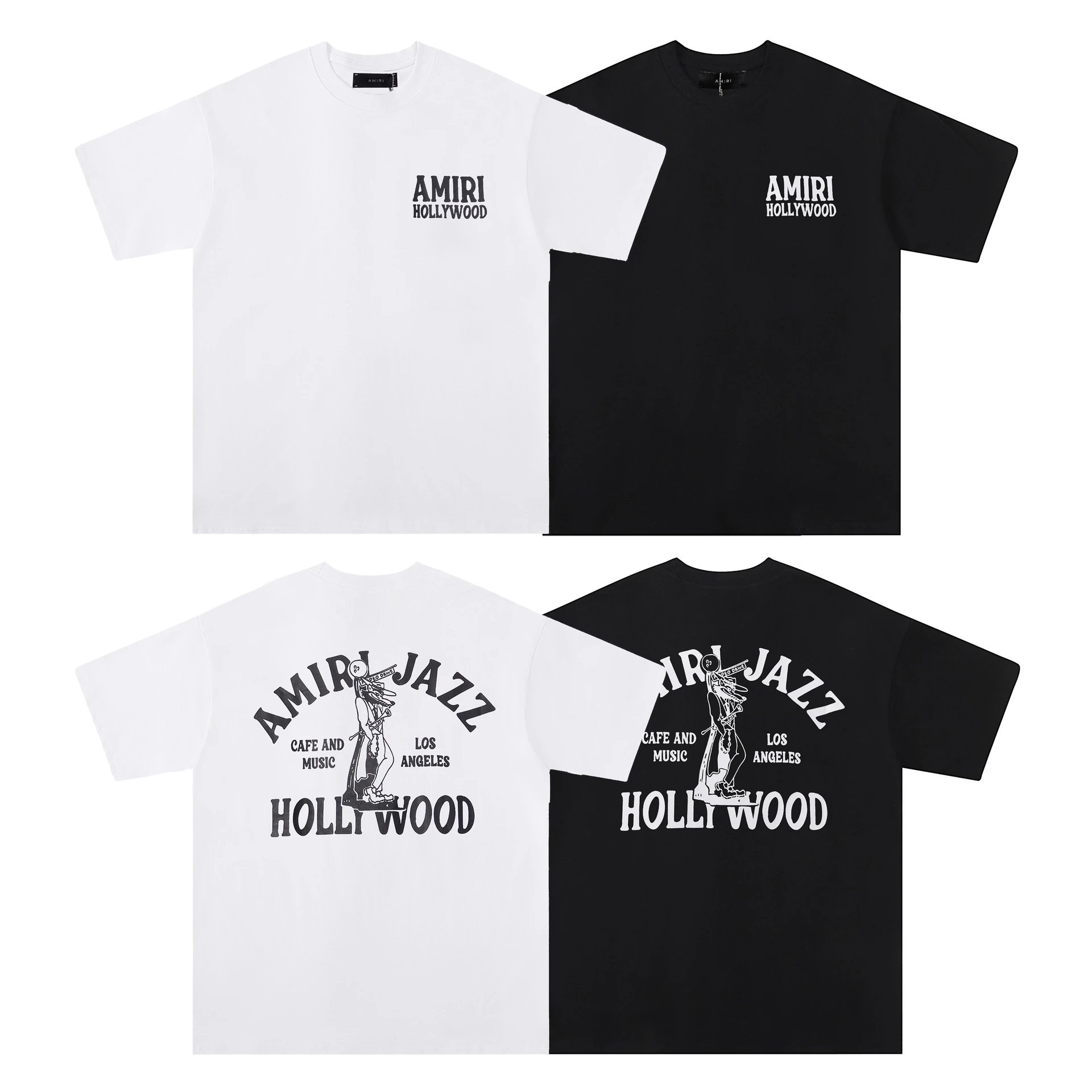 Amiri White and Black Short Sleeve T-Shirt