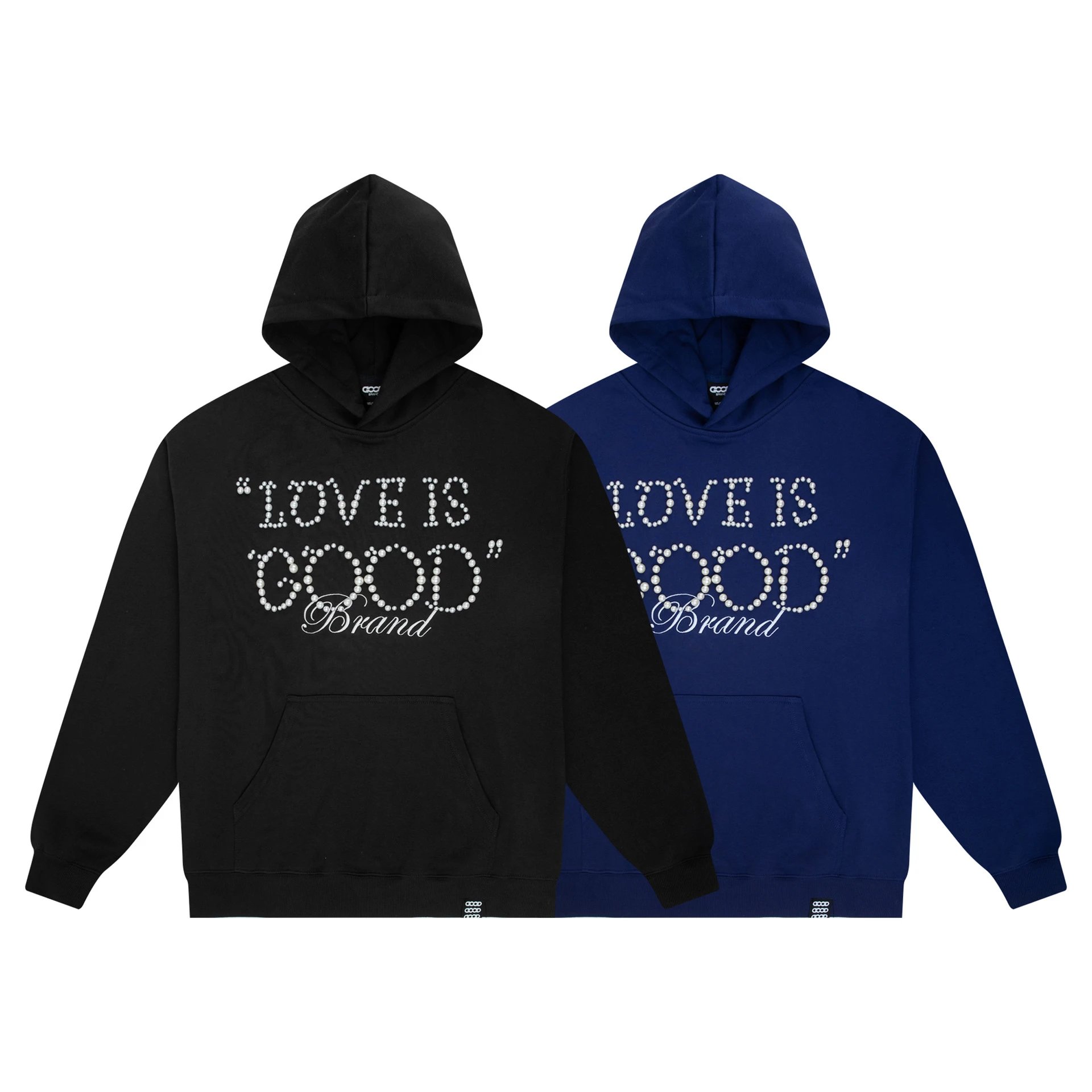 LOVE IS GOOD Brand Hoodie Black - 9
