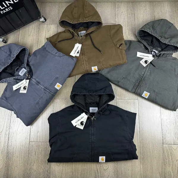 Carhartt WIP Active Jacket Army Green Hooded Jacket - 4