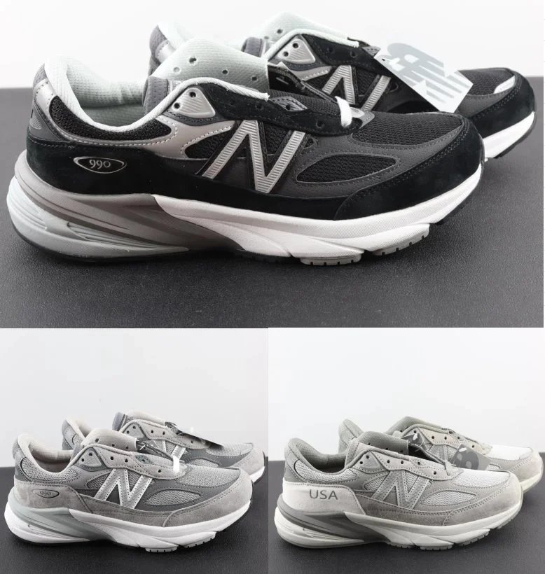 New Balance 990 Black and Grey Running Shoes