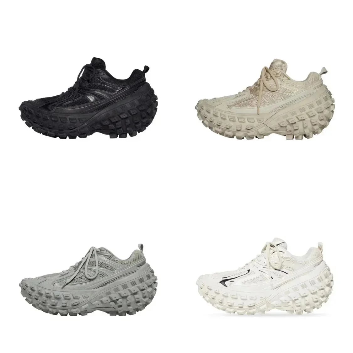 Balenciaga Chunky Sneakers in Black, Beige, Grey, and White