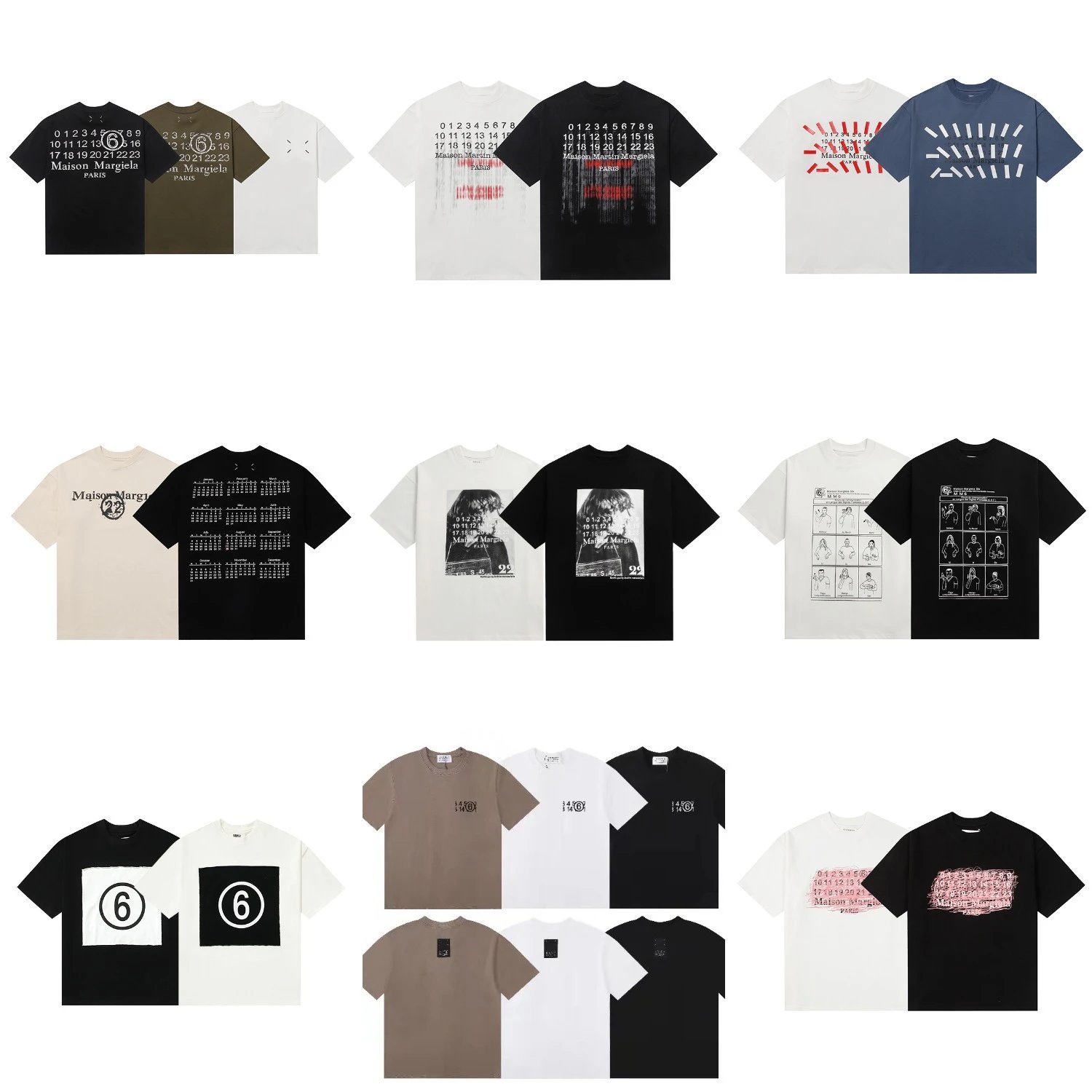 Maison Margiela MM6 Streetwear Brand Short-Sleeved Shirt