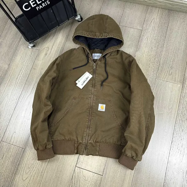 Carhartt WIP Active Jacket Army Green Hooded Jacket - 1