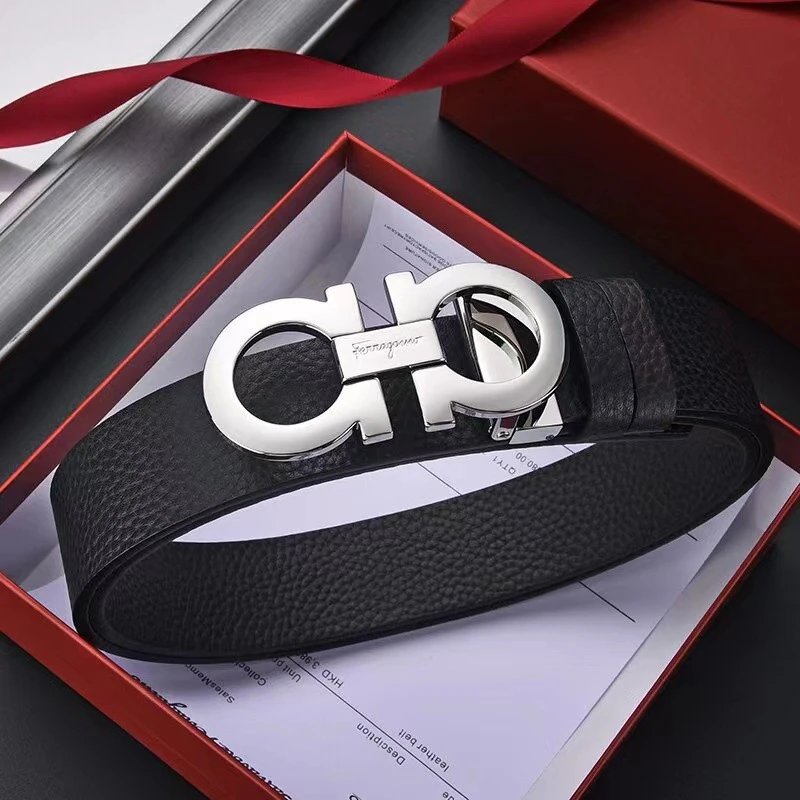 Salvatore Ferragamo Gancini Buckle Black Leather Belt - 11