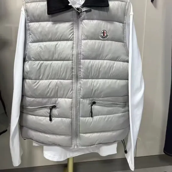 Moncler Genius 1952 Quilted Vest Silver Gray - 1