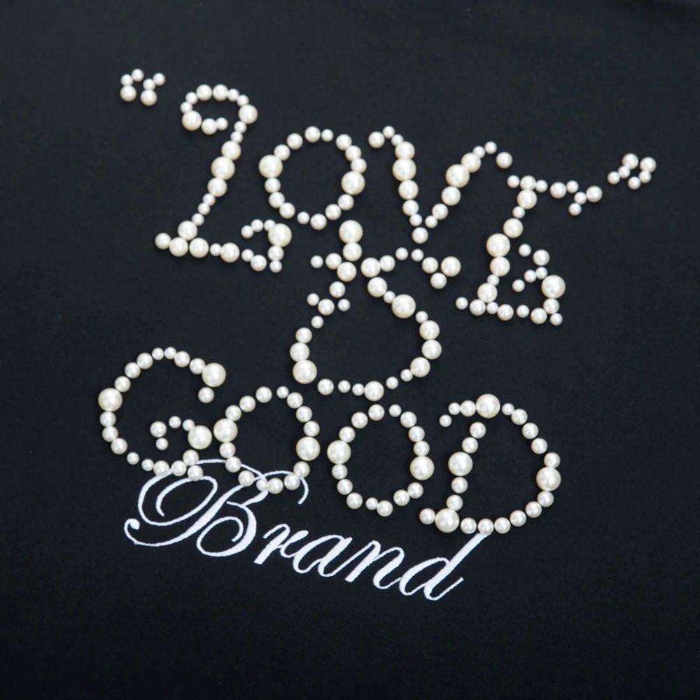 LOVE IS GOOD Brand Hoodie Black - 5