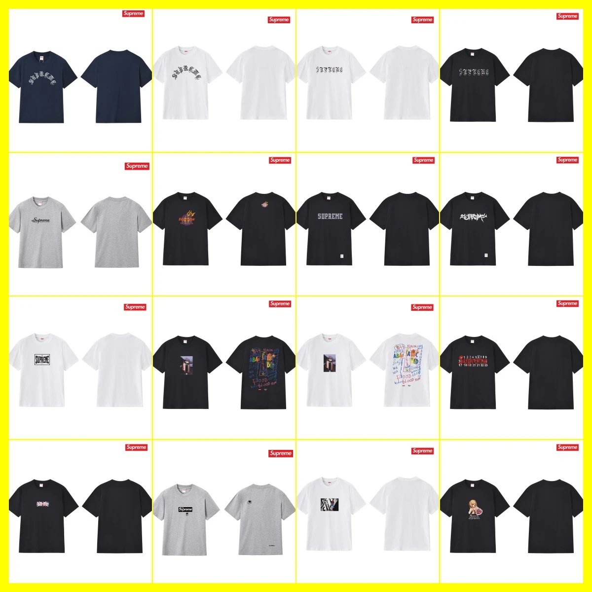 Supreme T-Shirt Collection