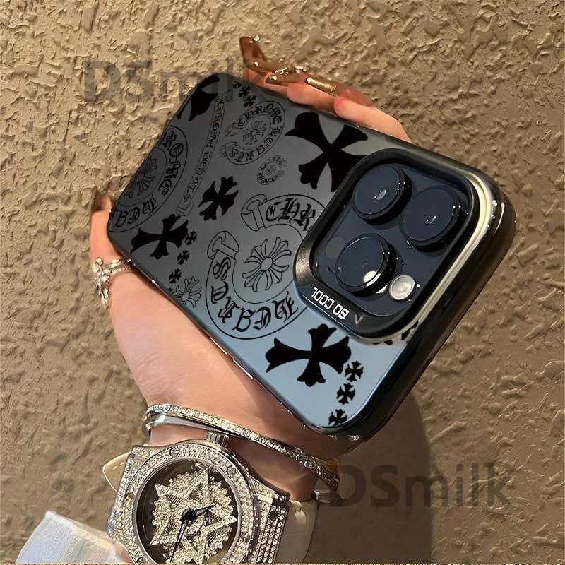 Chrome Hearts x Custom Print Silver Mirror Phone Case - 3