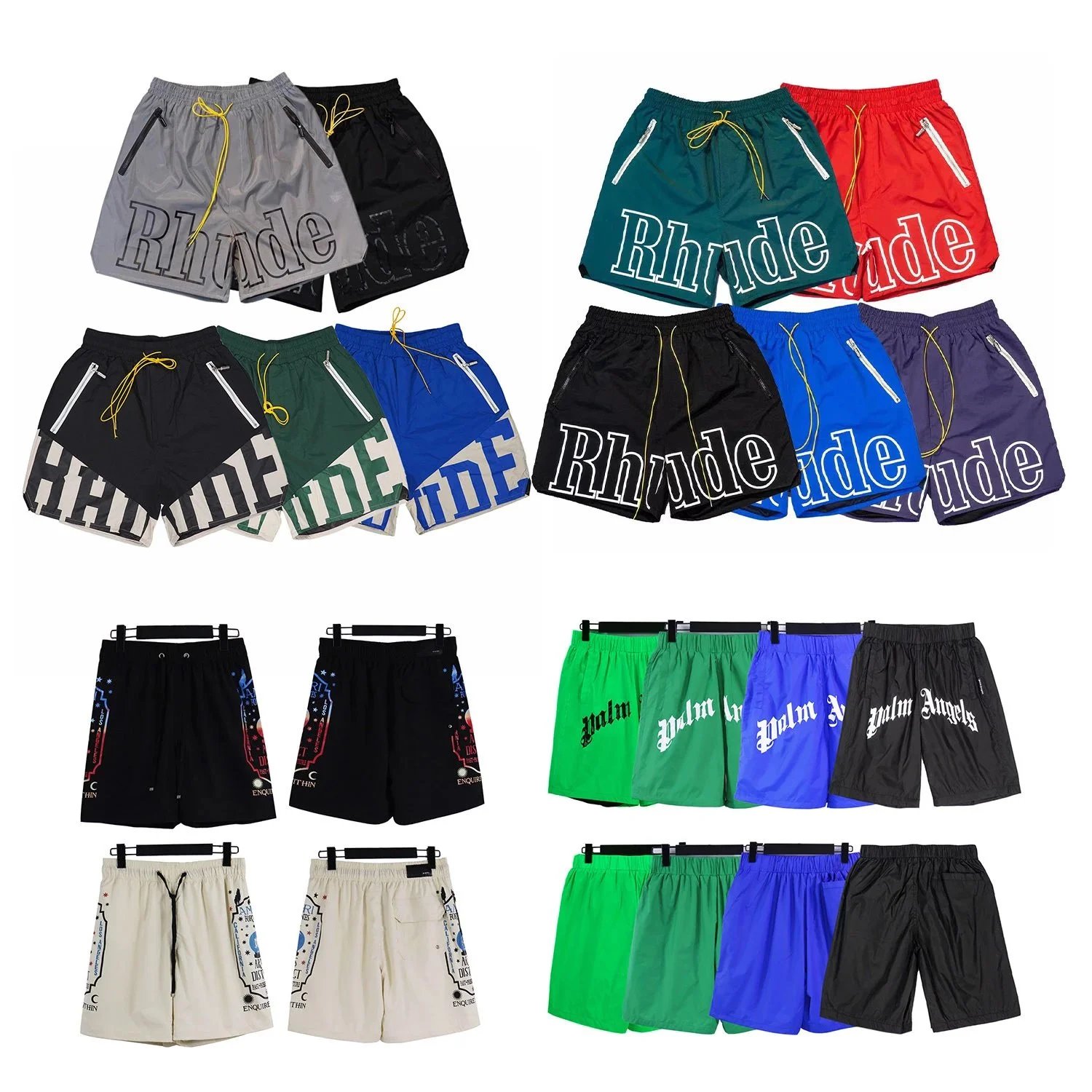 Rhuude Colorful Shorts with Drawstring Waistband