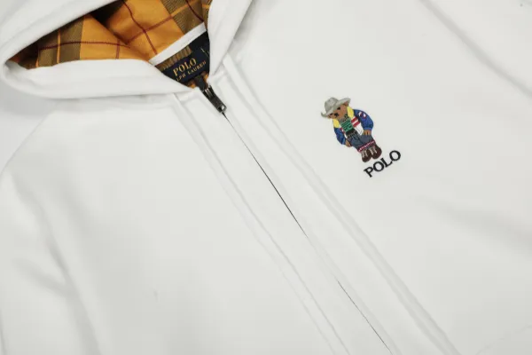 Polo Ralph Lauren Knit Polo Sweater Off-White with Navy Logo - 46