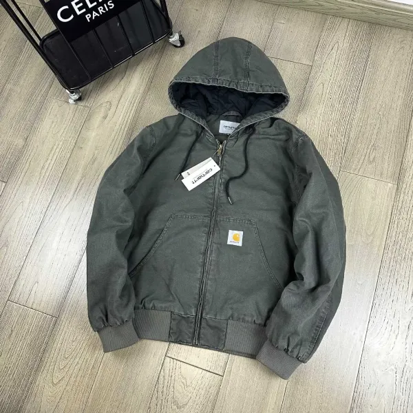 Carhartt WIP Active Jacket Army Green Hooded Jacket - 6
