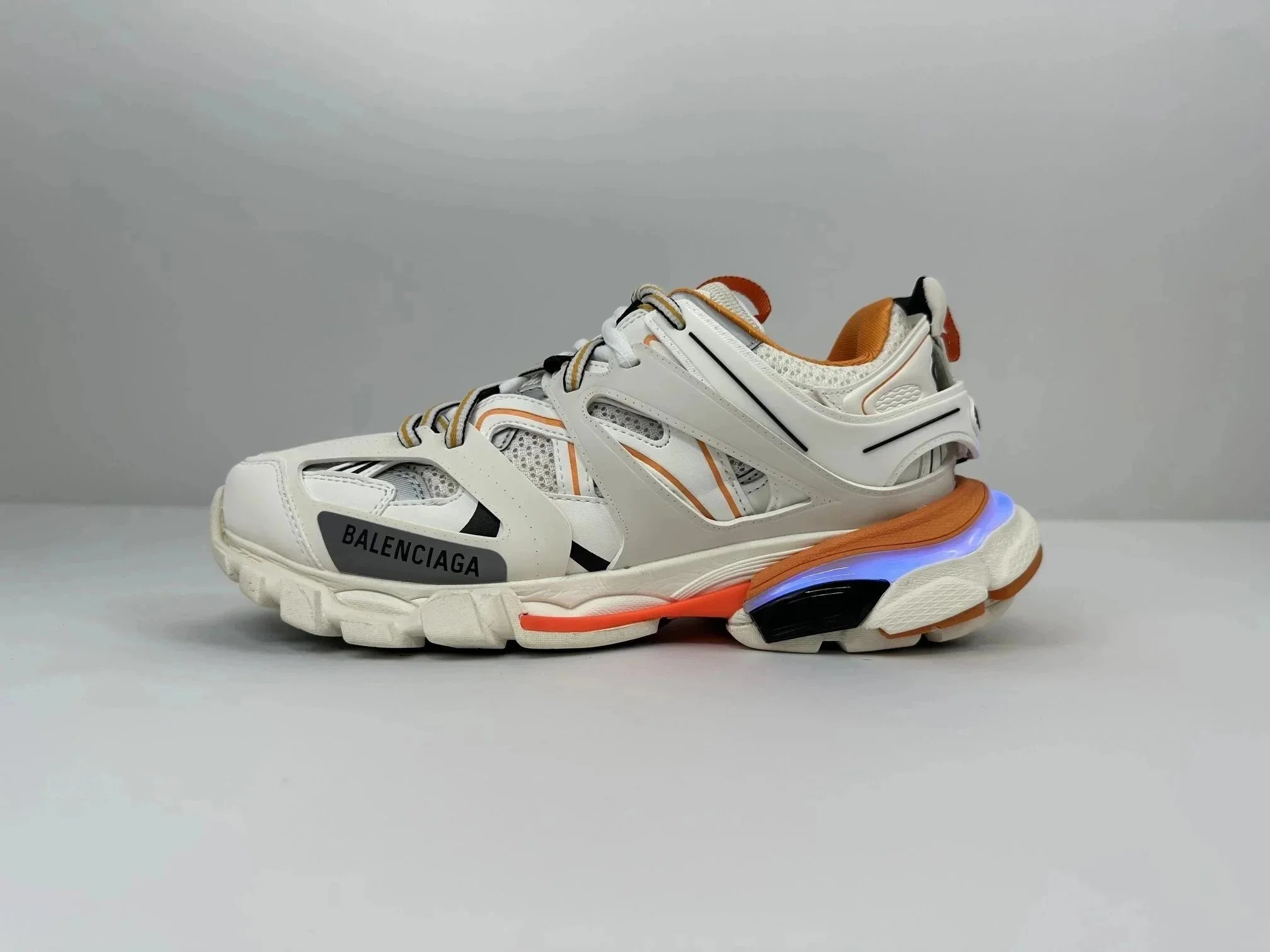 Balenciaga White Orange Sneakers