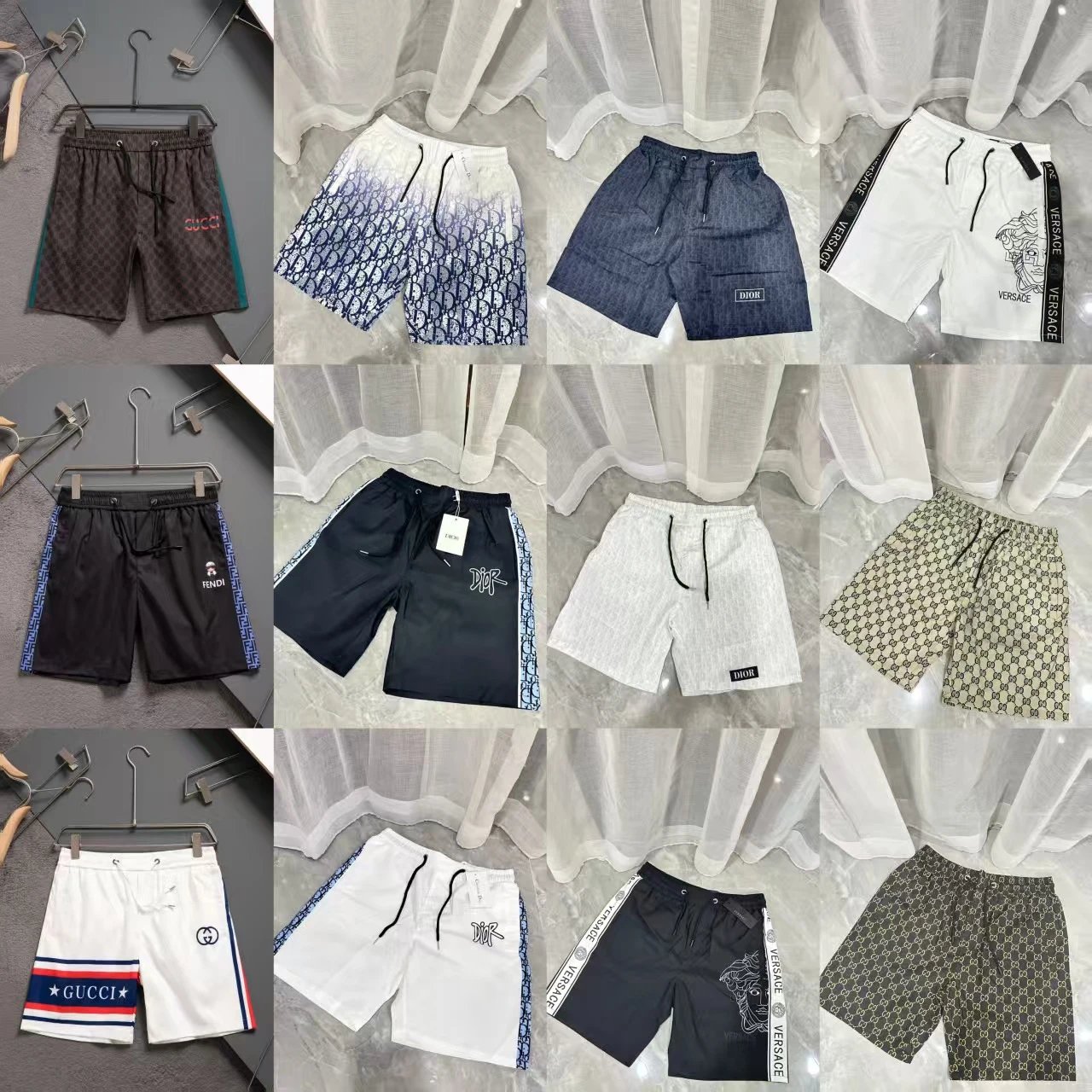 Dior Blue Denim Shorts with Drawstring Waist