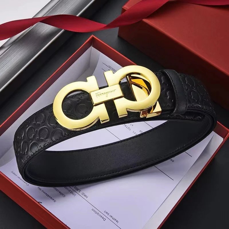 Salvatore Ferragamo Gancini Buckle Black Leather Belt - 13