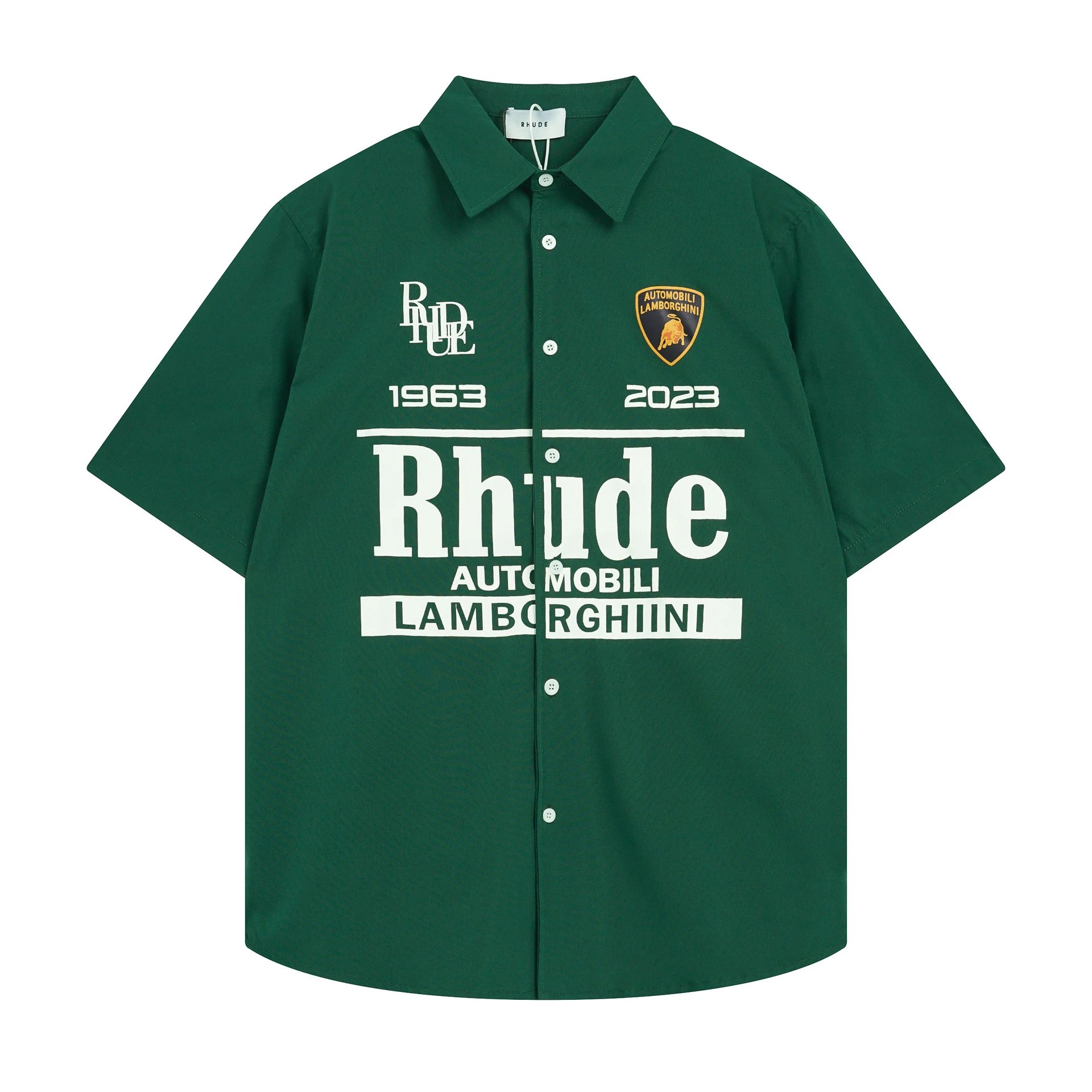 Rhude Green Short Sleeve Shirt