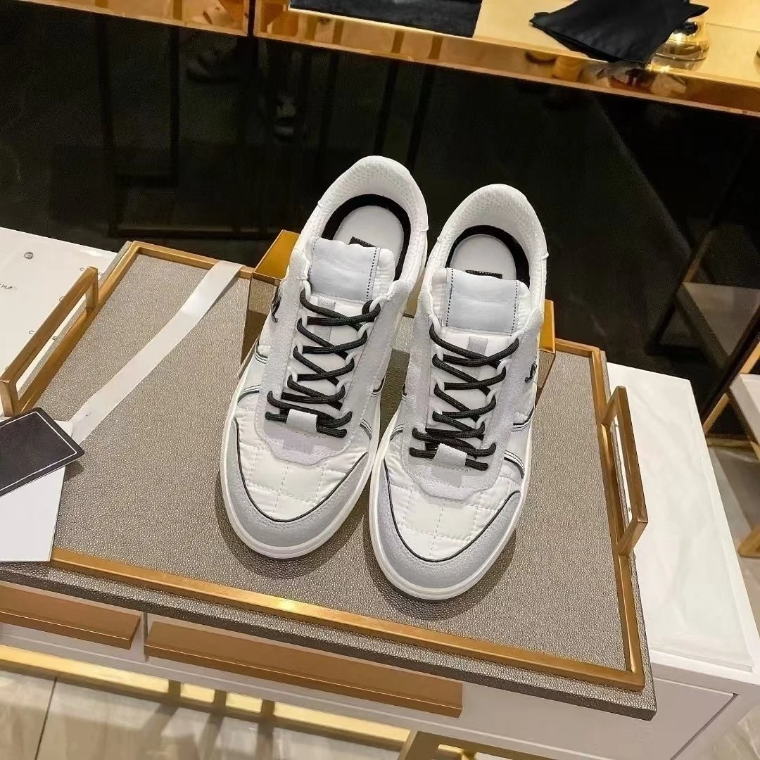 Chanel White Leather Sneakers