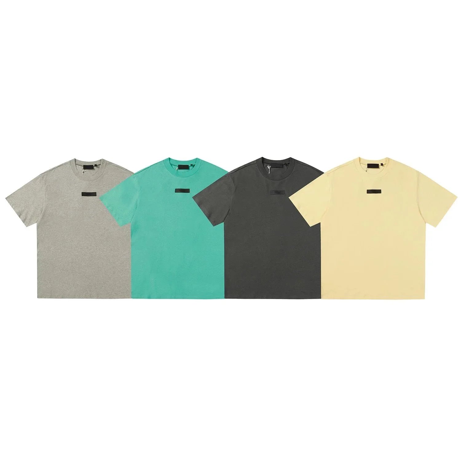 Unisex Short Sleeve T-Shirt in Grey, Teal, Black, and Yellow