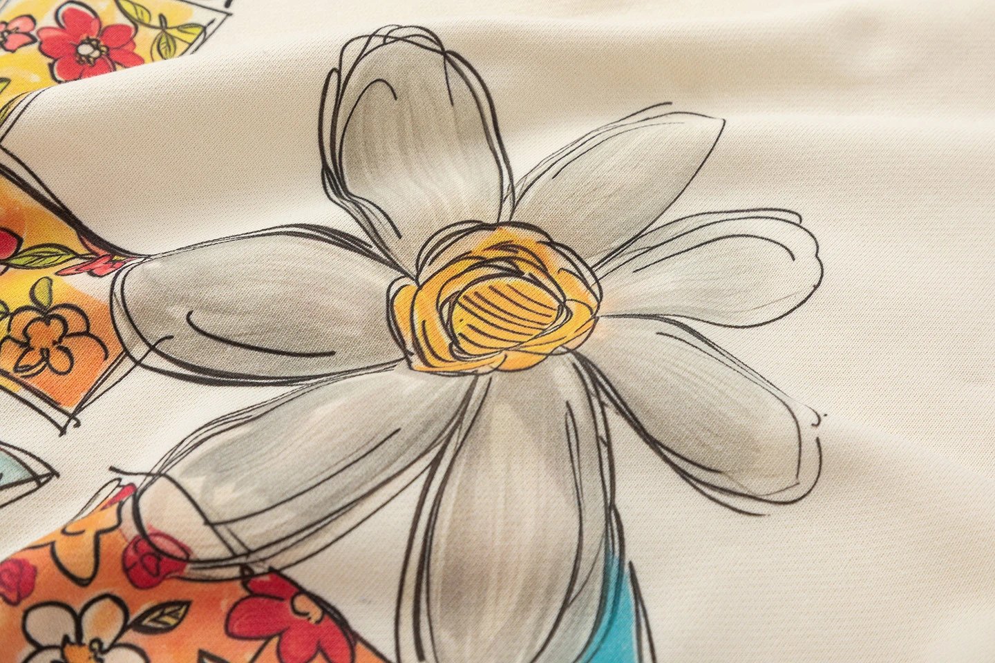 Gucci Love Floral Print Off-White Hoodie - 6