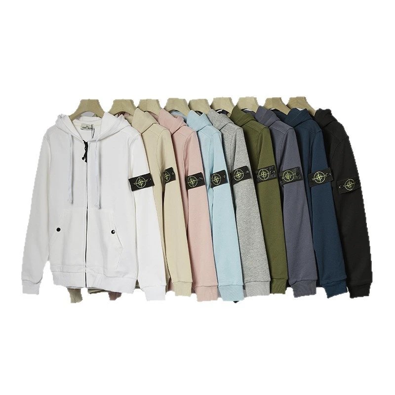 Stone Island Black Zip-Up Hoodie