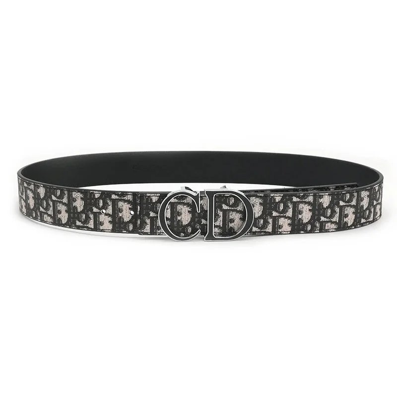 3 Drop glue silver buckle black belt SKU image