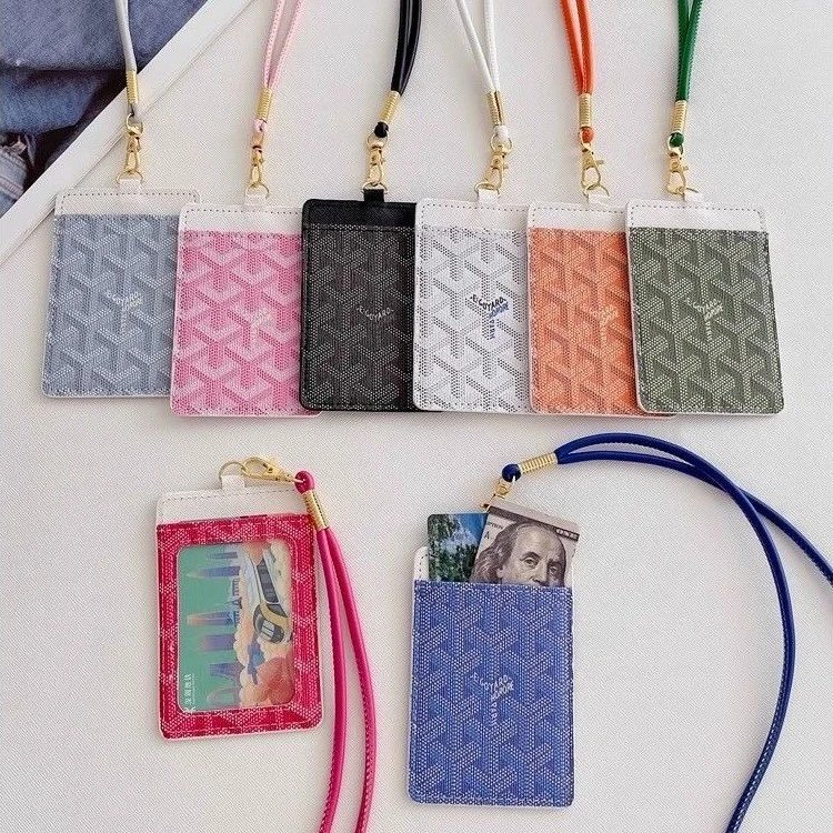 Trendy Work ID Badge Holder Case for ID Card Bank Card Bus Pass Access Card Anti-Loss Card Insert Crossbody Lanyard Neck Strap for Men and Women