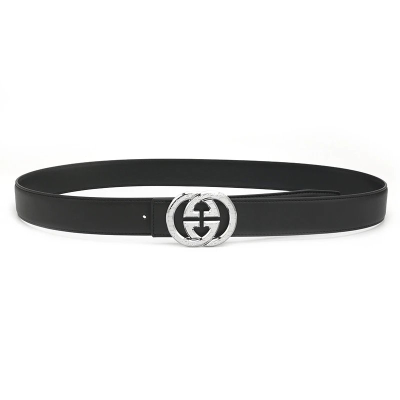 Factory Direct Wholesale G-G Buckle Genuine Cowhide Leather Belt for Men Casual Versatile Business Style