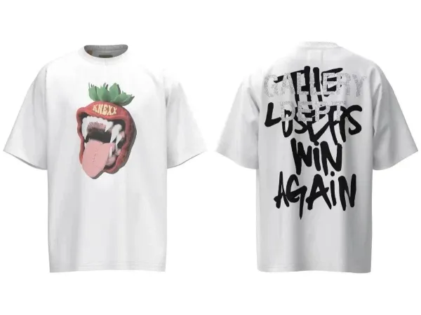 Gallery Dept Strawberry Mouth White T-Shirt - 1