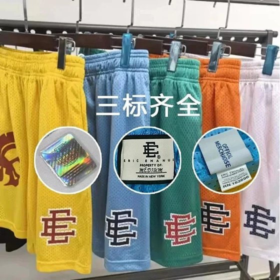 Eric Emmanuel Shorts EE Shorts Men's Casual Athletic Pants Breathable Quick-Dry Shorts