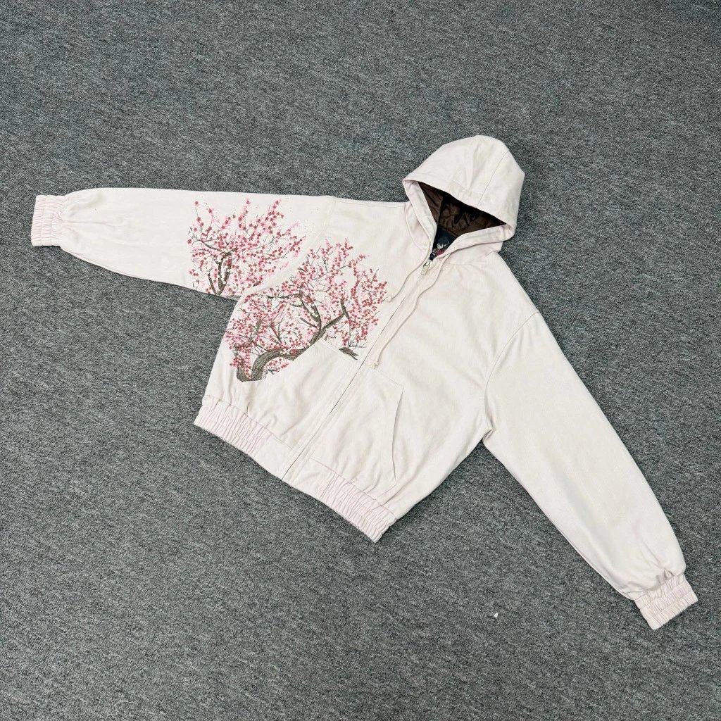 801 Embroidered Flower Jacket (Pink)