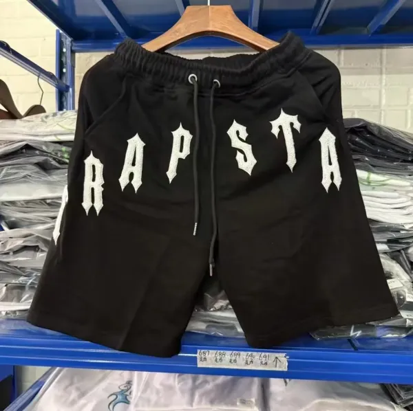 Rapsta Gothic Logo Black Sweatshorts - 1
