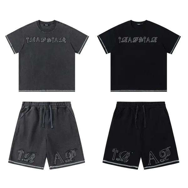 Traphouse Trapsta Black Embroidered Shorts - 2