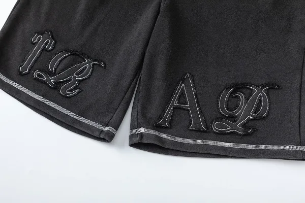 Traphouse Trapsta Black Embroidered Shorts - 8