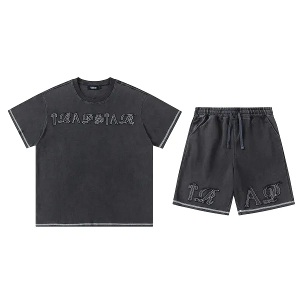 Traphouse Trapsta Black Embroidered Shorts - 5