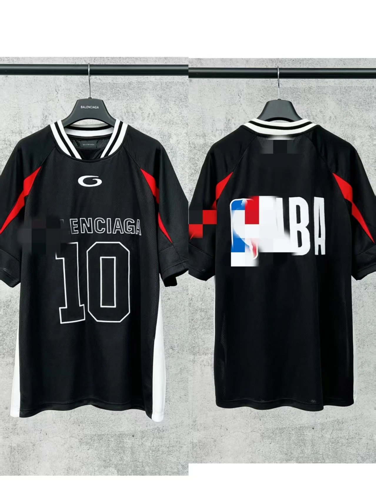 Balenciaga x NBA Basketball Jersey Black / Red / White Jersey - 13